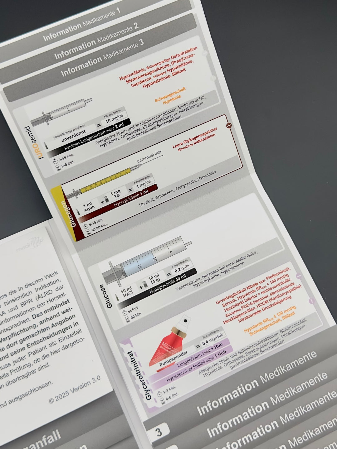 Mediflip Medikamente Notfallsanitäter SAA und BPR