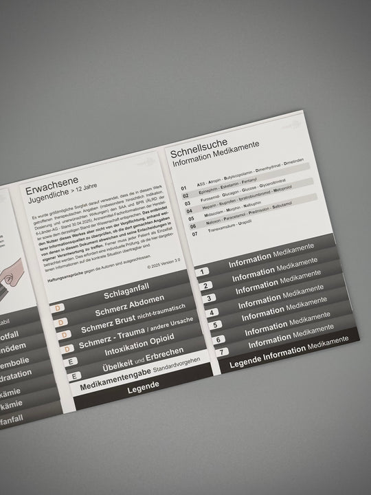 Mediflip Medikamente Notfallsanitäter SAA und BPR