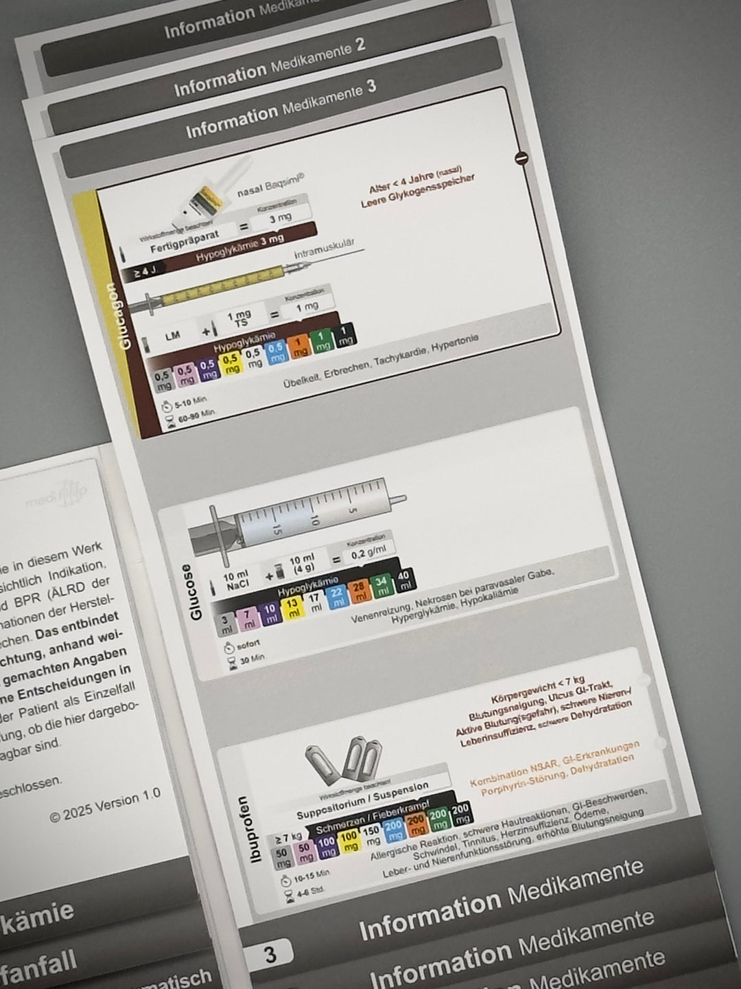 Mediflip Medikamente Notfallsanitäter SAA und BPR Kinder